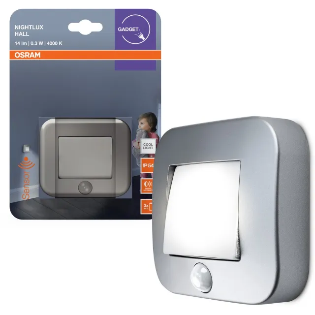 Osram HOMELIGHTING NIGHTLUX Hall Silver 4099854530852 LED-nachtlamp Zilver