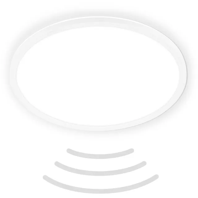 B.K.Licht BRILONER Move - LED Badkamerverlichting - plafondlamp met bewegingsmelder - met neutral wit licht - badkamerlamp met indirect licht - Ø42cm - wit