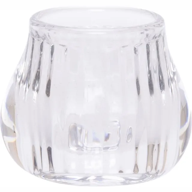 Cosy @ Home Glazen theelichthouder / waxinelichthouder transparant rond 8 cm - Kaarsenhouder