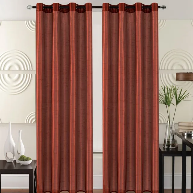 Sb Kant en Klaar Vitrage Gordijn - Met Ringen - 140x240 cm - Roes rood