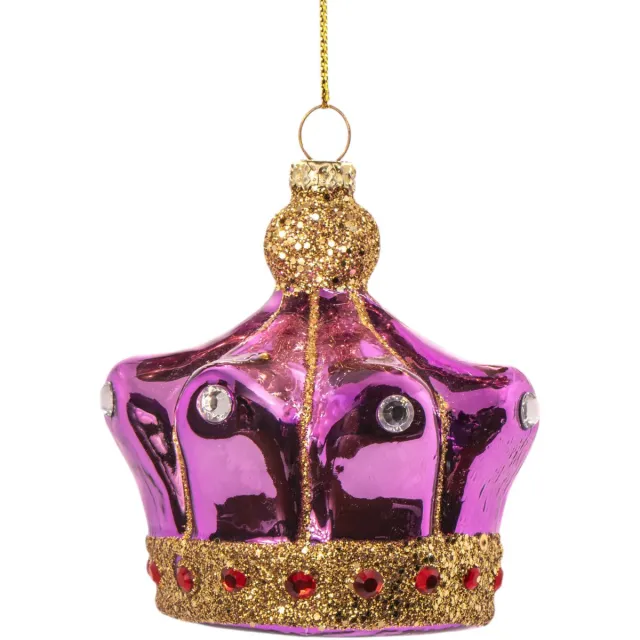 Sass & Belle Roze kroon kerstbal - Sass & Belle