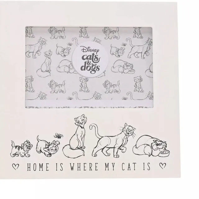 Disney Cats and Dogs Fotolijst 'Home is where my cat is' ZWART WIT