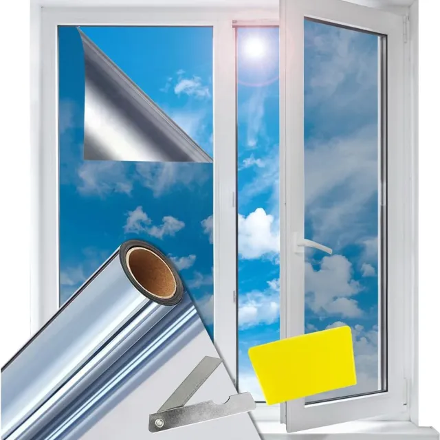 Home Markt24 Raamfolie Spiegelfolie Zelfklevend 300x75cm UV-Bescherming Privacy