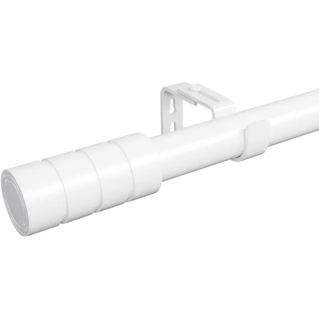 Cosensi Uittrekbare witte gordijnroede voor woonkamer, slaapkamer en eetkamer met verstelbare houders (60-285 cm) Any