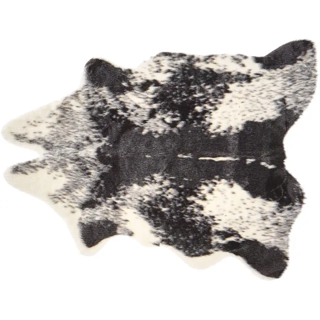Beliani NAMBUNG - Schapenvel - Zwart - Acryl