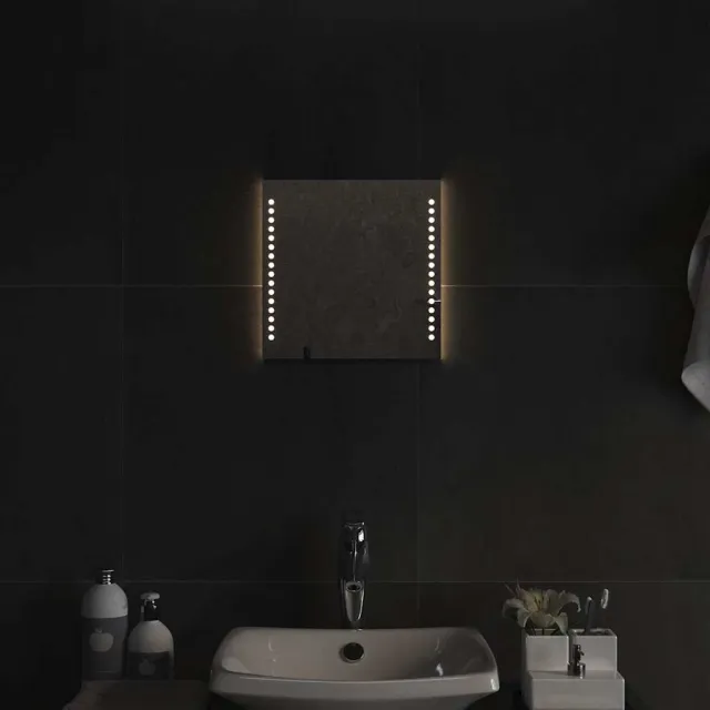 vidaXL Badkamerspiegel LED 30x30 cm Transparent