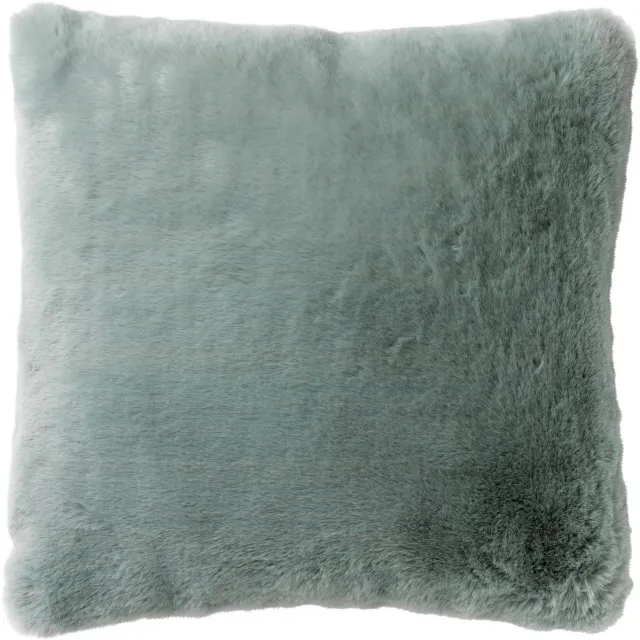 Dutch Decor ZAYA - Kussenhoes 45x45 cm - bontlook - effen kleur - Jadeite - lichtgroen - met rits - zonder binnenkussen
