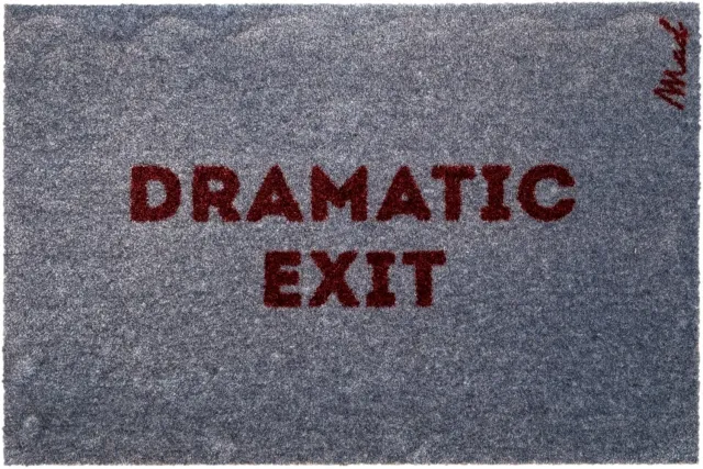Mad About Mats Camie - deurmat/badmat - dramatic exit - droogloop/touch - wasbaar - 50x75cm lichtblauw