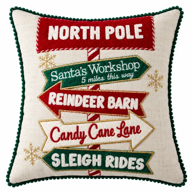 O'Malley Kussen Northpole 30 x 34 cm - Kerst Multicolor