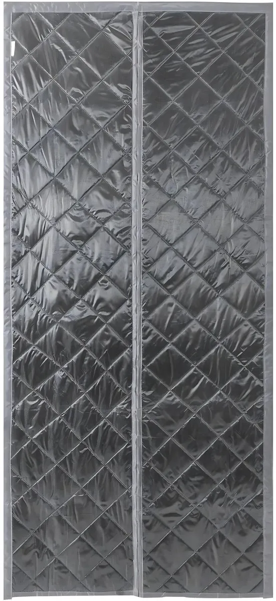 Happiq Thermische gordijnen - Isolerend - Grijs - Voor deuren in huis of kantoor - Magnetisch - 95x210cm