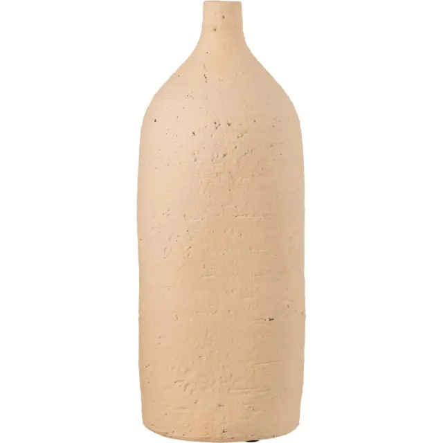 J-Line vaas Enya Fles - keramiek - beige - large - 40 cm hoog