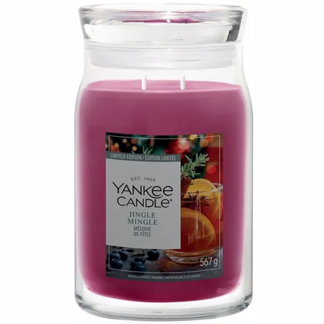 Yankee Candle Jingle Mingle Large Jar - tot 90 branduren Rood