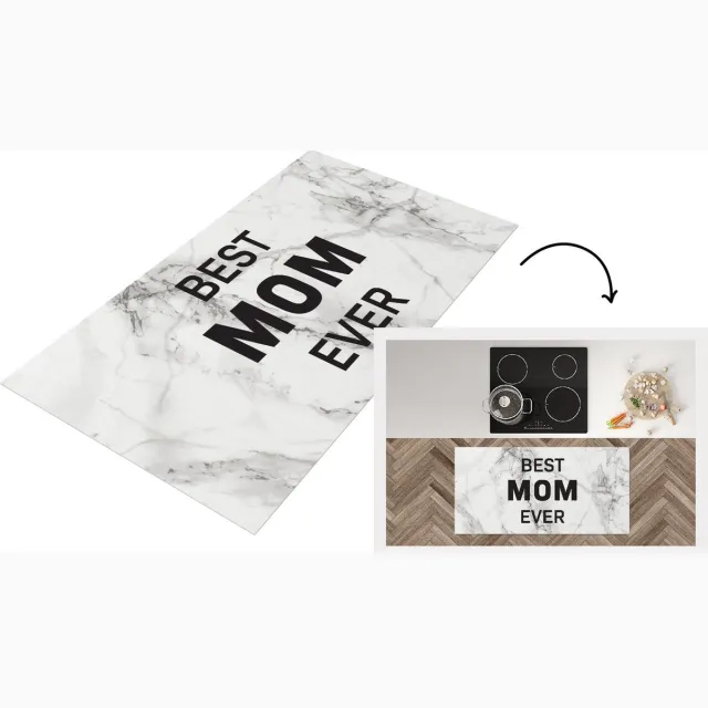 KitchenYeah Keukenloper - Loper keuken - Quotes - Mama - Best mom ever - Spreuken - Keukenloper vinyl Multicolor