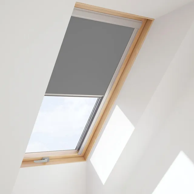 RoofL CONTRIO verduisterend rolgordijn passend op C02 Grijs Wit