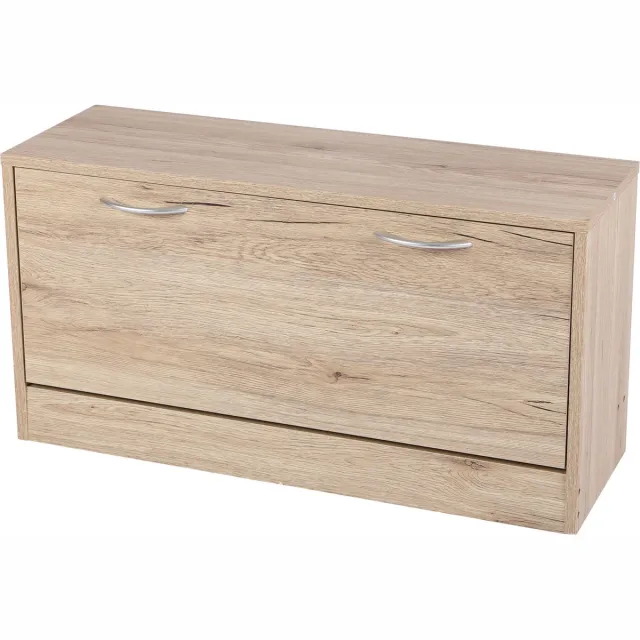 Urban Living "PRATIK" Schoenenrek met 1 deur 80x27xH42 cm Bruin