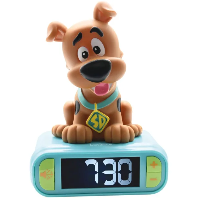 Lexibook Digitale wekker met Scooby Doo 3D nachtlampje en geluidseffecten BLEU