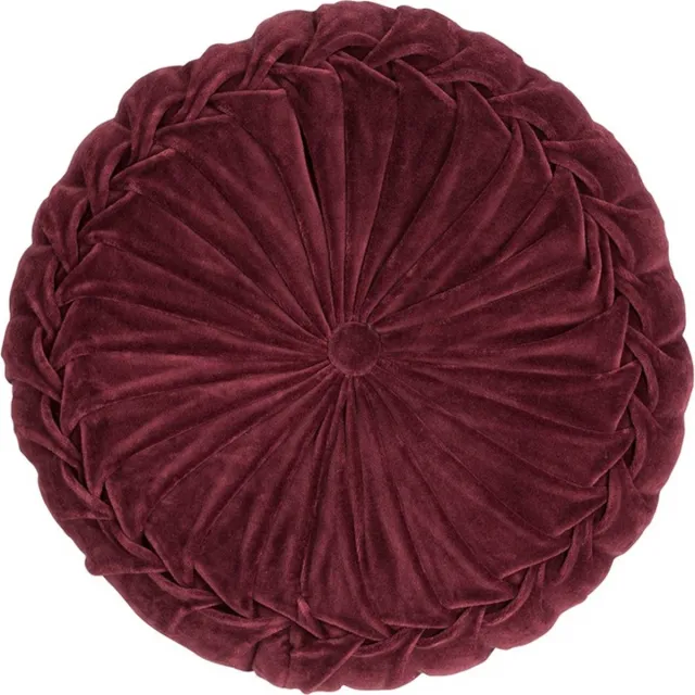 Linen & More Kanan Velvet Bordo Mattress | 40 X 10 | Sierkussen Voor Woonkamer Of Slaapkamer Donker Rood
