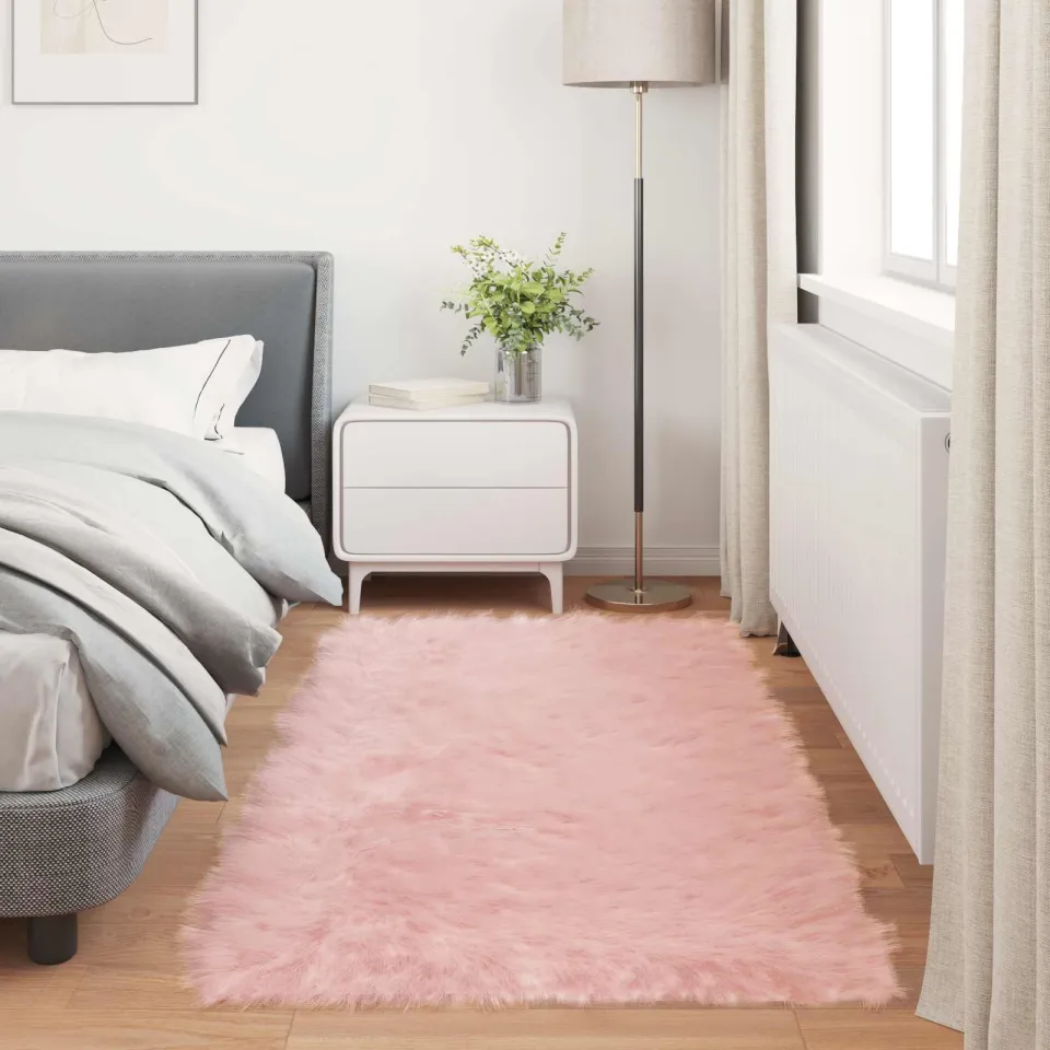 vidaXL Tapijt van imitatie TAFALLA Roze 80 x 200 cm Polyester, foto 3
