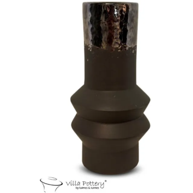 Villa Pottery Vaas - Villa Pottery - Keramiek - Decoratie - Woondecoratie - Najaarscollectie - Sweden 1_2 Metallic Brown Zwart