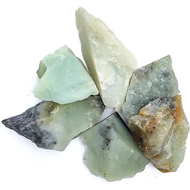 Mani Bhadra Ruwe new jade (serpentijn) 550 gram in pot Meerkleurig