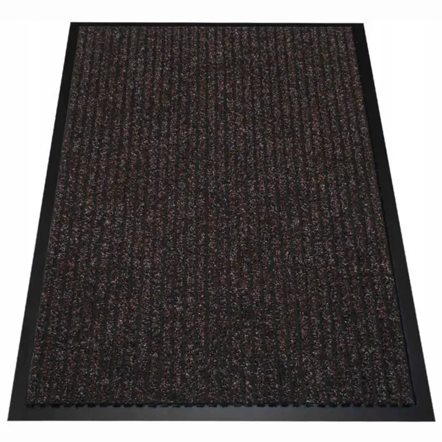 Eureka Home Antislip Buitenmat Deurmat 80x120 cm - Vuil en Vocht Absorberend Zwart