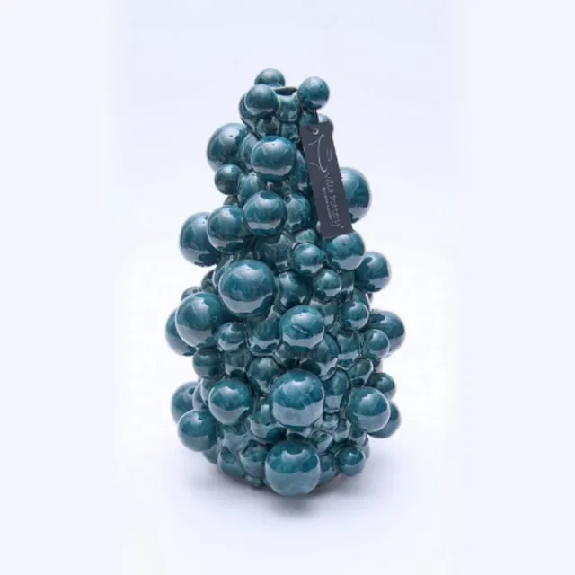 Villa Pottery Vaas - Villa Pottery - Decoratie - Woondecoratie - Keramiek - Blub & Blub 1_1 Dark Green Groen