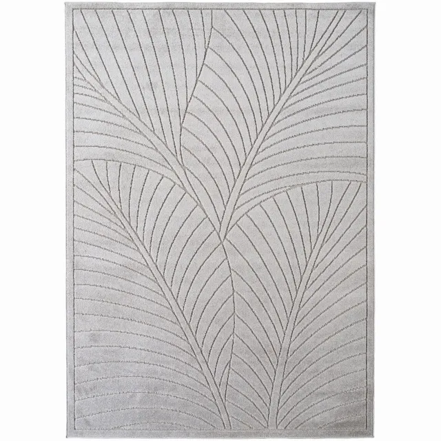Ayyildiz Japandi-stijl binnen- en buitentapijt Nova (zilver 1203) - 120x170 cm