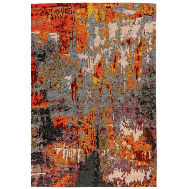 Dutch XXL Laagpolig Vloerkleed | Tapijt | Primavera | Abstract | Multi/Rood | 80x150 cm Multi / Rood