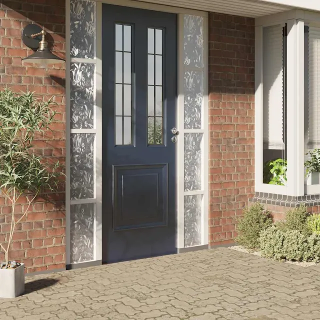 vidaXL Raamfolie bloemenpatroon mat 90x500 cm PVC transparent