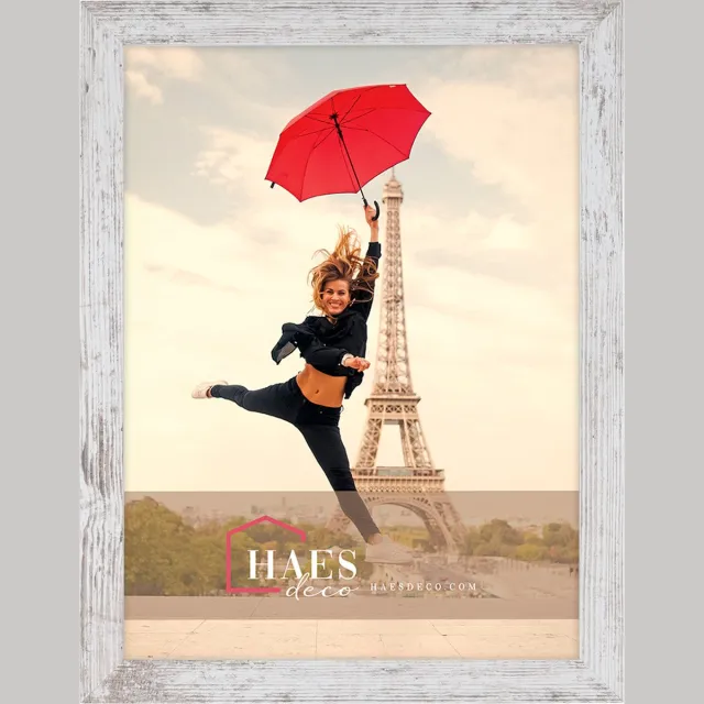 HAES deco Houten fotolijst Paris wit/bruin voor 1 foto formaat 30x40 - SP001316 Gebroken Wit