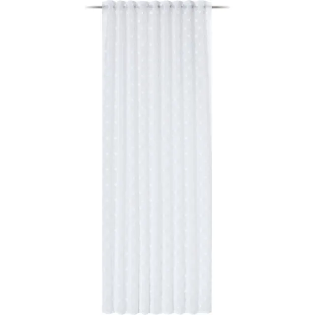 Elbersdrucke Gordijn met verborgen lussen Fluffy Dots 255x140 cm wit