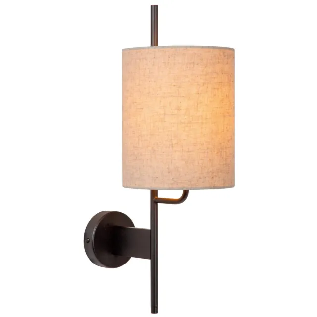 Lucide MAGIC - Wandlamp - 1xE27 - Met USB oplaadpunt - Zwart