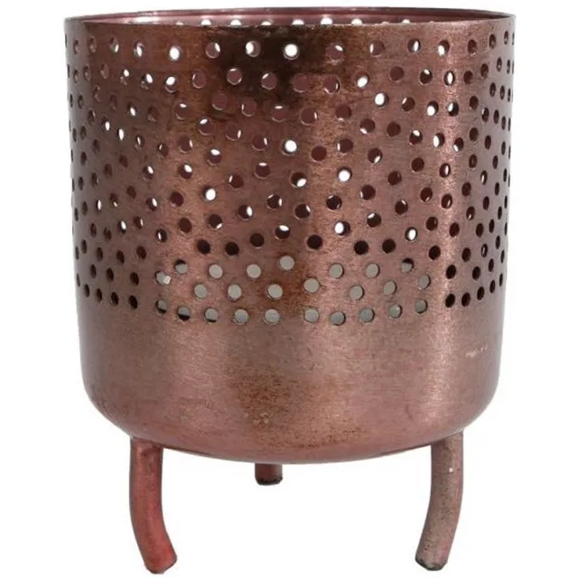 Gifts Amsterdam Metalen Theelichthouder Luca 10x8 cm Koper