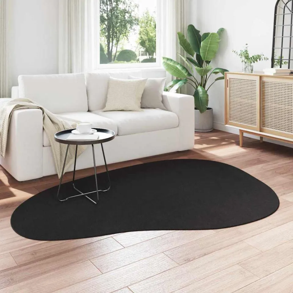 vidaXL Tapijt HUARTE Zwart 140 x 200 cm Polyester, foto 3