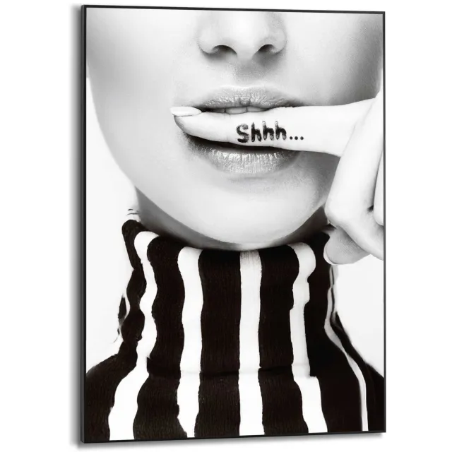 Reinders Schilderij Ssshhh! - 70 x 50 - Hout - REINDERS Ssshhh! Zwart