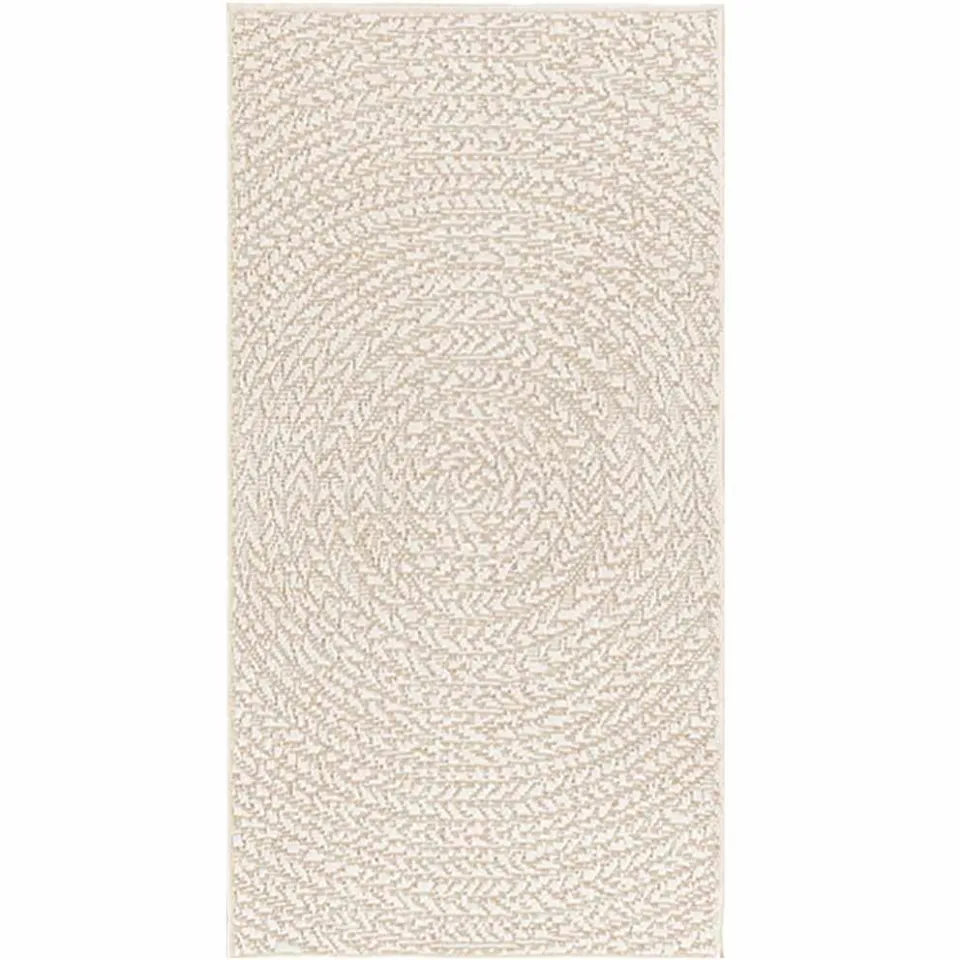 vidaXL Vloerkleed ZIZUR room binnen en buiten 60x110 cm jute look Crème