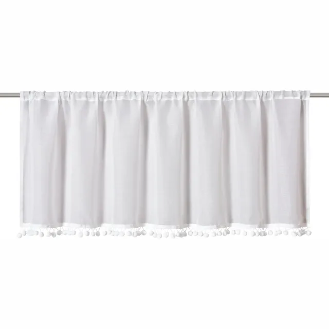 Elbersdrucke Bistro Gordijn Loni 45x140 cm wit semi-transparant Weiß