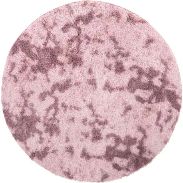 vidaXL Hoogpolig - vloerkleed - NAVARRA - cm - polyester - stoffig - roze Dusty pink