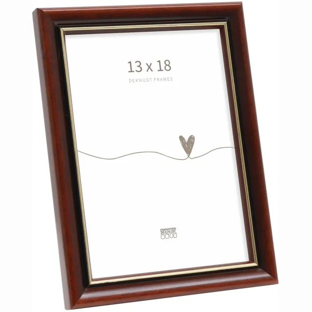 Deknudt Frames fotolijst S407H2 - bruin - biesje - hout - foto 13x18