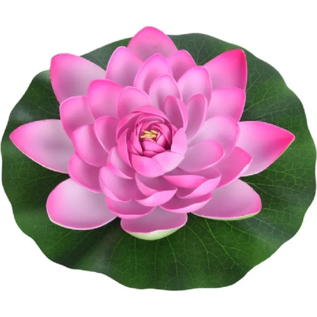 H&S Decoration Drijvende kunst waterlelie bloemen - roze - D18 cm - Vijver decoratie - Nep bloemen - Waterlelies