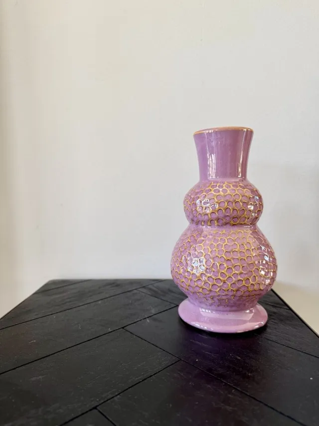 Life Deco Vase Stoneware Lilac 11x11x20cm Paars