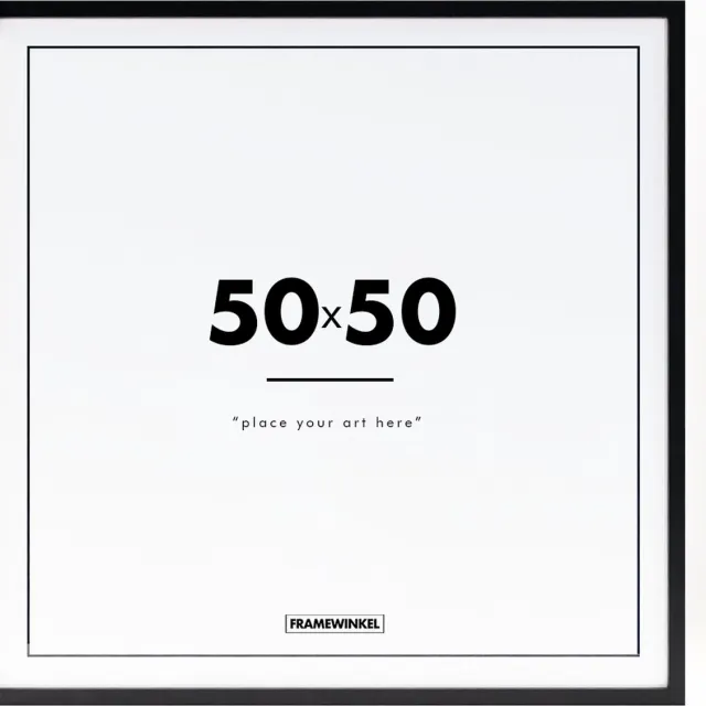 Framewinkel Fotolijst - Framewinkel - Premium Hout - Fotomaat 50x50 cm - Posterlijst - Fotolijstje - Zwart