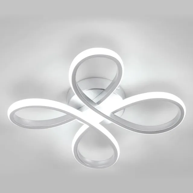 Riserva Modern Eenvoudig - Plafondlamp - Zilver - 30W LED - 6500K Koud Wit Licht - Woonkamer & Slaapkamer