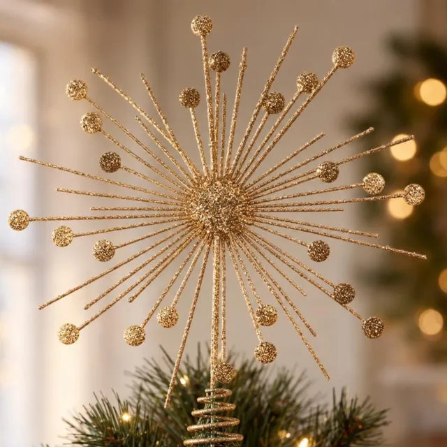Feeric lights & Christmas Gouden ster voor de top van de kerstboom, 30 cm