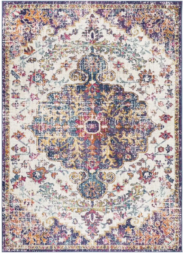 Surya Lou vloerkleed vintage oosters marineblauw