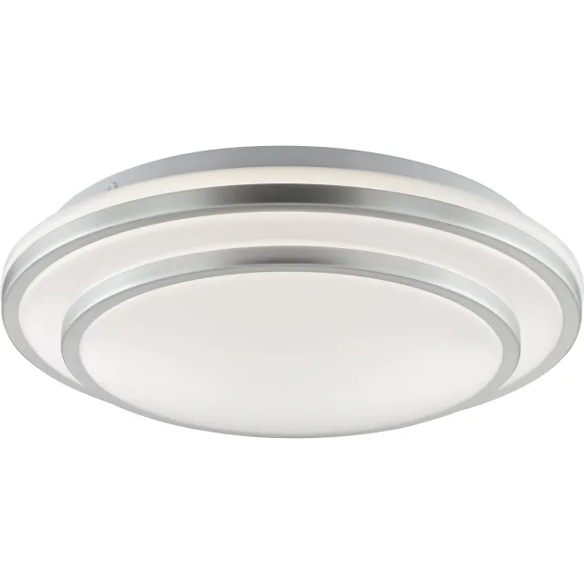 Brilliant Luciano - Plafondlamp - Ø 29.5 cm - LED 6W - 4000K - Zilver/Wit