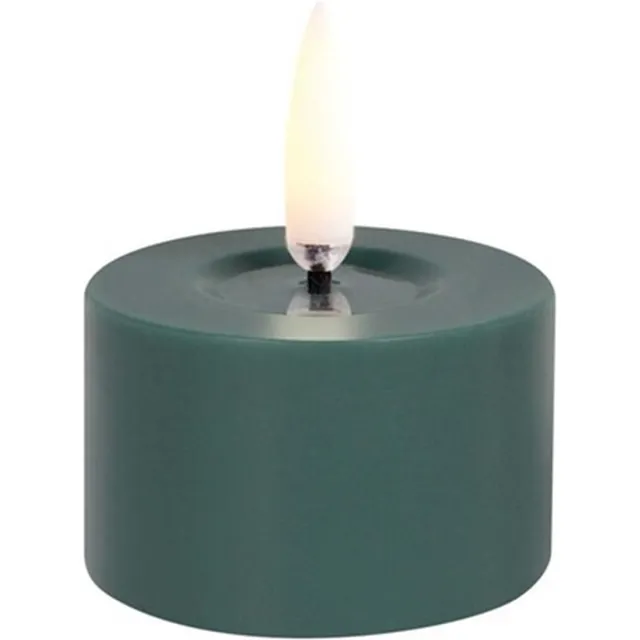 Uyuni Lighting Uyuni - Mini Melted LED kaars - Pine Green - 5x2,8 cm - waxinelichtje - Net echt groen
