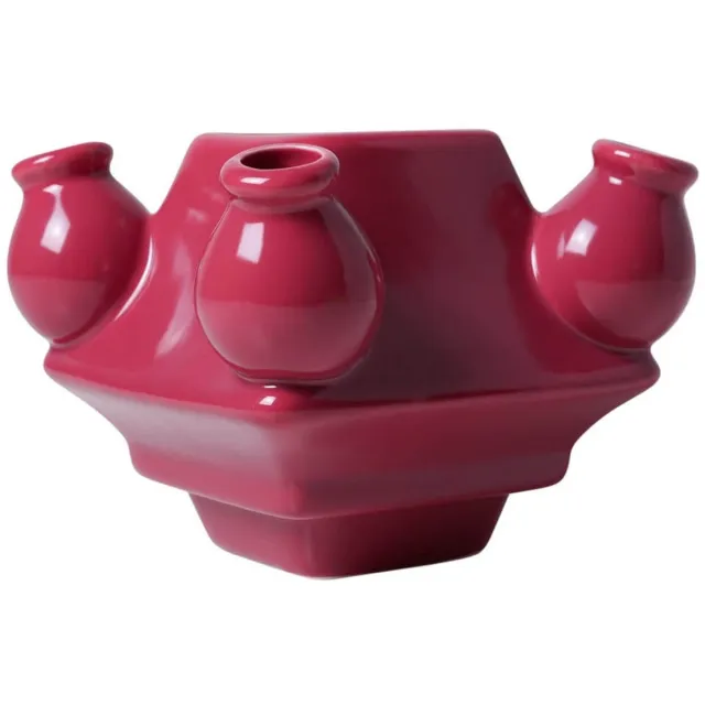 Heinen Delfts Blauw Stapelgekte - Oud Rood - Midden - Keramiek - 10 cm