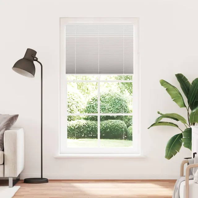 vidaXL Plissé rolgordijn 105x200 cm stofbreedte 104,4 cm polyester Grijs