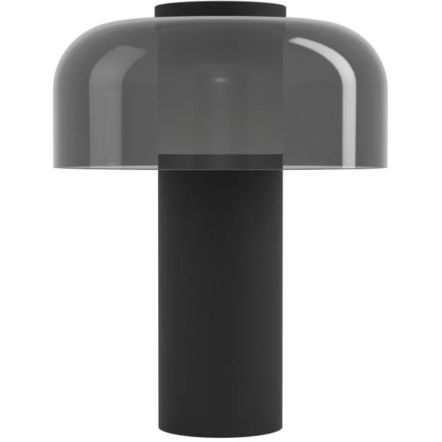 Eglo Ponente Tafellamp - Aanraakdimmer - Draadloos - LED - 20 cm - Zwart|Smoke - Instelbaar wit licht - Oplaadbaar - Binnen en Buiten Zwart;Zwart-Transparant;